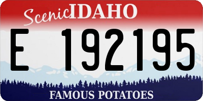 ID license plate E192195