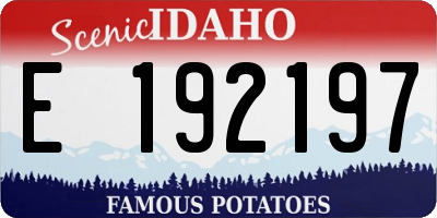 ID license plate E192197