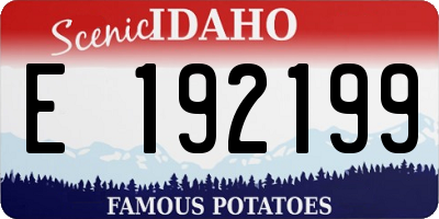 ID license plate E192199