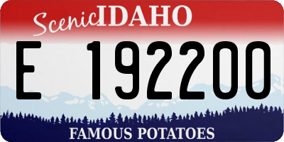 ID license plate E192200
