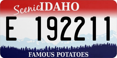 ID license plate E192211