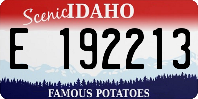 ID license plate E192213
