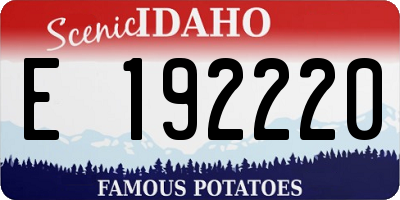ID license plate E192220