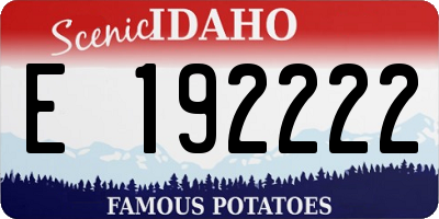 ID license plate E192222