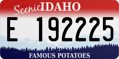ID license plate E192225