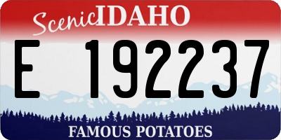 ID license plate E192237