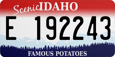 ID license plate E192243