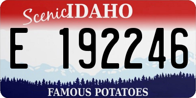 ID license plate E192246