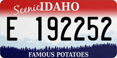ID license plate E192252