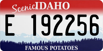 ID license plate E192256