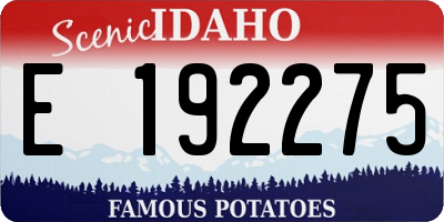 ID license plate E192275
