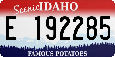 ID license plate E192285