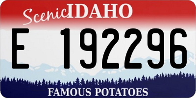 ID license plate E192296