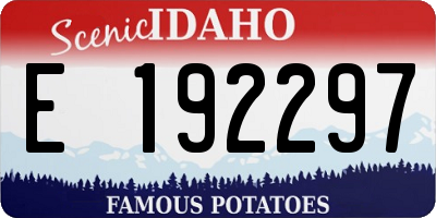 ID license plate E192297