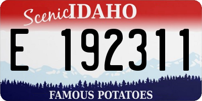 ID license plate E192311