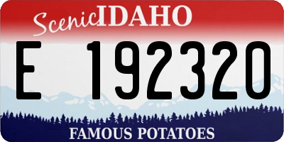 ID license plate E192320