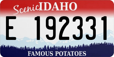 ID license plate E192331