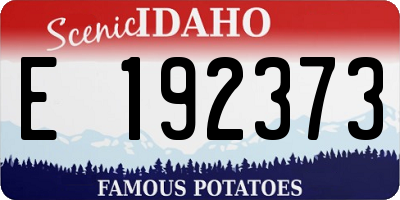 ID license plate E192373