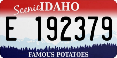 ID license plate E192379
