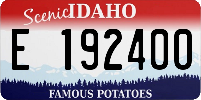 ID license plate E192400