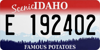 ID license plate E192402