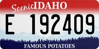 ID license plate E192409