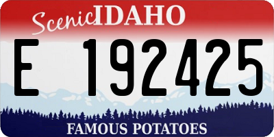 ID license plate E192425