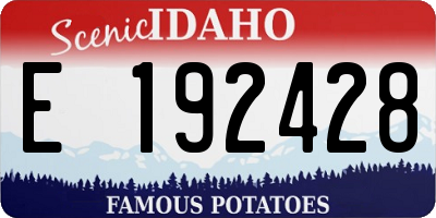 ID license plate E192428