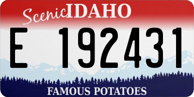 ID license plate E192431