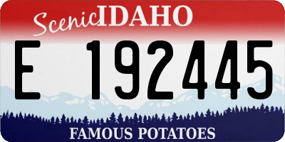 ID license plate E192445