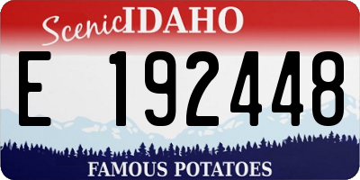 ID license plate E192448