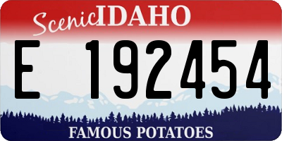 ID license plate E192454