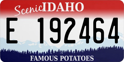 ID license plate E192464