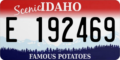 ID license plate E192469