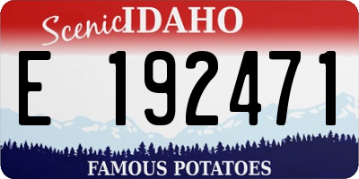 ID license plate E192471