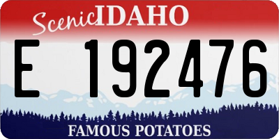 ID license plate E192476
