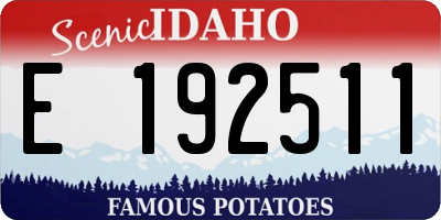 ID license plate E192511