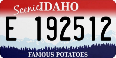 ID license plate E192512