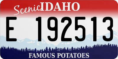 ID license plate E192513