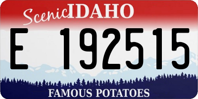 ID license plate E192515