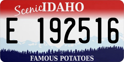 ID license plate E192516