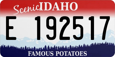 ID license plate E192517