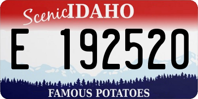 ID license plate E192520