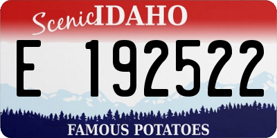 ID license plate E192522