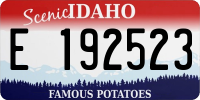 ID license plate E192523