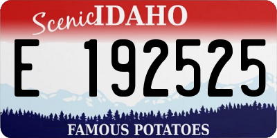 ID license plate E192525