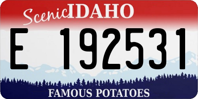 ID license plate E192531