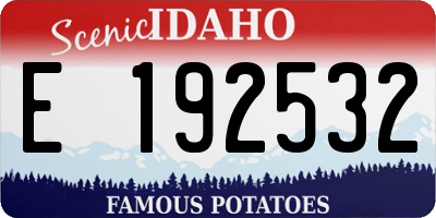 ID license plate E192532