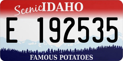 ID license plate E192535