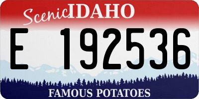 ID license plate E192536
